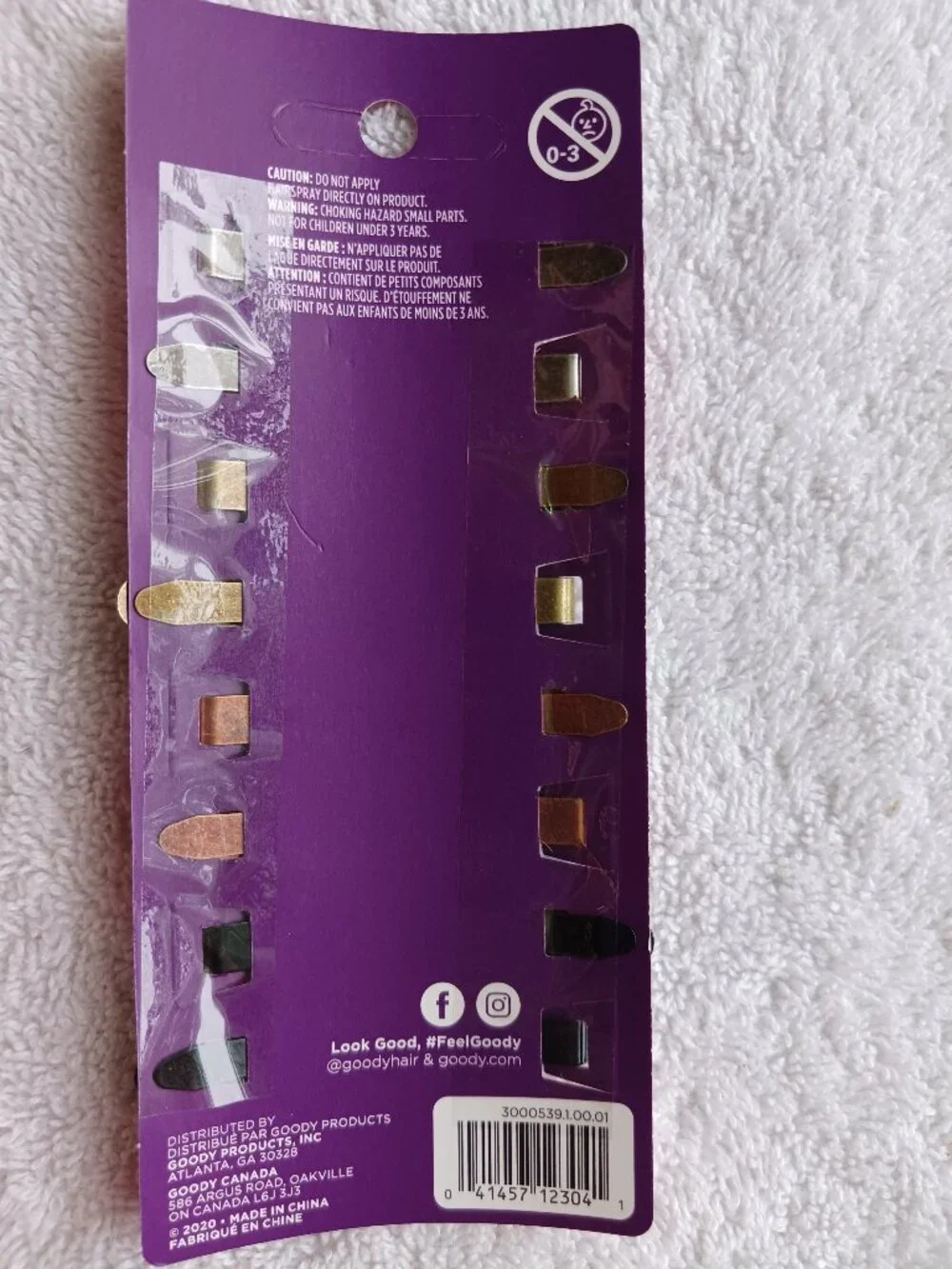 8 Goody Metal Hair Contour Snap Clips Brushed Metallic Painted Black Breanna 2+